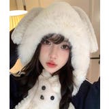 マフラー帽子うさぎ耳 ファー帽子ボア帽子 | ANGELCLOSET | 詳細画像1