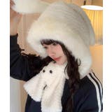 マフラー帽子うさぎ耳 ファー帽子ボア帽子 | ANGELCLOSET | 詳細画像5