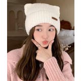 猫耳ビーニー リブニット帽子 レディース | SUNSHINE CLOSET | 詳細画像2 
