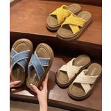 厚底サンダル レディース クロスサンダル | ANGELCLOSET | 詳細画像14