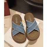 厚底サンダル レディース クロスサンダル | ANGELCLOSET | 詳細画像18