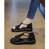 レディース PUレザーフラットサンダル履きやすい スポーツサンダル | SUNSHINE CLOSET | 詳細画像3