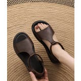 ヴィンテージ風 柔らかフラットグルカミュール軽量 オープントゥコンフォートシュー… | SUNSHINE CLOSET | 詳細画像1