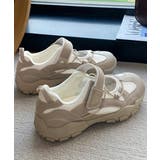 レディース 軽量スポーツスニーカー韓国風 ストラップスニーカー美脚脚長 | SUNSHINE CLOSET | 詳細画像19