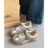 レディース 軽量スポーツスニーカー韓国風 ストラップスニーカー美脚脚長 | SUNSHINE CLOSET | 詳細画像7