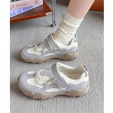 レディース 軽量スポーツスニーカー韓国風 ストラップスニーカー美脚脚長 | SUNSHINE CLOSET | 詳細画像9