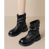 ヴィンテージ風カバーブーツレディース ドレープブーツ歩きやすい冬靴 アンクルブー… | SUNSHINE CLOSET | 詳細画像1