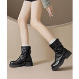 ヴィンテージ風カバーブーツレディース ドレープブーツ歩きやすい冬靴 アンクルブー… | SUNSHINE CLOSET | 詳細画像12