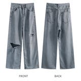 ダメージ デニムパンツ レディース着やせ | SUNSHINE CLOSET | 詳細画像3 