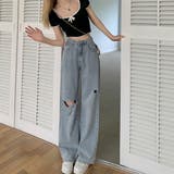 ダメージ デニムパンツ レディース着やせ | SUNSHINE CLOSET | 詳細画像6 