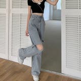 ダメージ デニムパンツ レディース着やせ | SUNSHINE CLOSET | 詳細画像8 