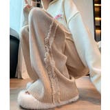 サイドフリンジ リブニットパンツ 暖かい | SUNSHINE CLOSET | 詳細画像5 