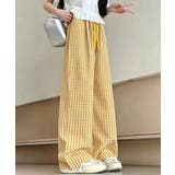 可愛い格子柄ロングパンツレディース 体型カバーパンツカジュアルきれいめ イージー… | SUNSHINE CLOSET | 詳細画像3 