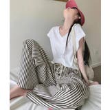 ストライプセミワイドパンツ ハイウエスト | SUNSHINE CLOSET | 詳細画像2 