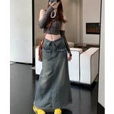 デニムマキシスカート バックスリット入り | ANGELCLOSET | 詳細画像16