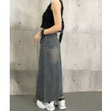 デニムマキシスカート バックスリット入り | ANGELCLOSET | 詳細画像21