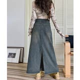 デニムマキシスカート バックスリット入り | ANGELCLOSET | 詳細画像8