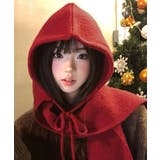 フード付きニットマフラーレディースリブニット帽暖かいフードウォーマーあったか 大… | SUNSHINE CLOSET | 詳細画像19