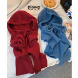 フード付きニットマフラーレディースリブニット帽暖かいフードウォーマーあったか 大… | SUNSHINE CLOSET | 詳細画像22