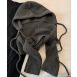 フード付きニットマフラーレディースリブニット帽暖かいフードウォーマーあったか 大… | SUNSHINE CLOSET | 詳細画像24