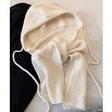 フード付きニットマフラーレディースリブニット帽暖かいフードウォーマーあったか 大… | SUNSHINE CLOSET | 詳細画像25