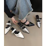 ダブルベルトバックルミュールサンダル レディース 履きやすい | SUNSHINE CLOSET | 詳細画像12
