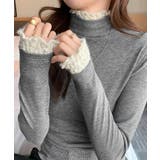 レースフリル付きハイネックリブニットソー | SUNSHINE CLOSET | 詳細画像3 