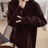リブニットパーカーレディース韓国トップス | ANGELCLOSET | 詳細画像13
