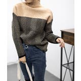 配色ニットトップス プチハイネック 秋冬 | SUNSHINE CLOSET | 詳細画像12