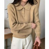 ポロカラーニットトップス ゴールドボタン | SUNSHINE CLOSET | 詳細画像11 
