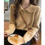 ポロカラーニットトップス ゴールドボタン | SUNSHINE CLOSET | 詳細画像13 