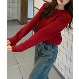 ポロカラーニットトップス ゴールドボタン | SUNSHINE CLOSET | 詳細画像22 