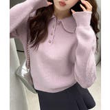ポロカラーニットトップス ゴールドボタン | SUNSHINE CLOSET | 詳細画像23 
