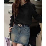ポロカラーニットトップス ゴールドボタン | SUNSHINE CLOSET | 詳細画像9 