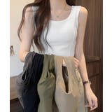 カップ付きタンクトップ ショート丈 韓国 | SUNSHINE CLOSET | 詳細画像2