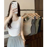 カップ付きタンクトップ ショート丈 韓国 | SUNSHINE CLOSET | 詳細画像3