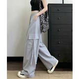 レディース ハイウエストナイロンワイドパンツ 韓国風ワークパンツ | SUNSHINE CLOSET | 詳細画像17 