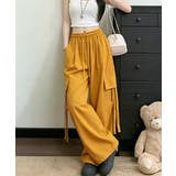 レディース ハイウエストナイロンワイドパンツ 韓国風ワークパンツ | SUNSHINE CLOSET | 詳細画像2 