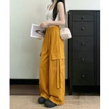 レディース ハイウエストナイロンワイドパンツ 韓国風ワークパンツ | SUNSHINE CLOSET | 詳細画像3 