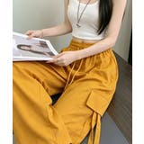 レディース ハイウエストナイロンワイドパンツ 韓国風ワークパンツ | SUNSHINE CLOSET | 詳細画像5 