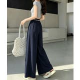 ロングパンツレディース リラックスイージーパンツ 脚長落ち感パンツゆったり | SUNSHINE CLOSET | 詳細画像3 
