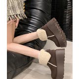 あったかスエード調ムートンブーツボリュームソールシューズ軽量 歩きやすいカジュア… | SUNSHINE CLOSET | 詳細画像19 