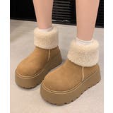 あったかスエード調ムートンブーツボリュームソールシューズ軽量 歩きやすいカジュア… | SUNSHINE CLOSET | 詳細画像2 