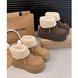 あったかスエード調ムートンブーツボリュームソールシューズ軽量 歩きやすいカジュア… | SUNSHINE CLOSET | 詳細画像23 