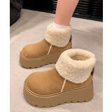 あったかスエード調ムートンブーツボリュームソールシューズ軽量 歩きやすいカジュア… | SUNSHINE CLOSET | 詳細画像4 