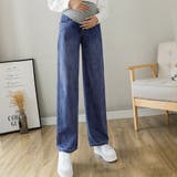 マタニティズボン デニムセミワイドパンツ | ANGELCLOSET | 詳細画像1