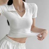 ポロシャツ レディースクロップドTシャツ | ANGELCLOSET | 詳細画像1