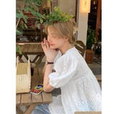 スカラップ刺しゅうレースブラウスVネック | SUNSHINE CLOSET | 詳細画像13