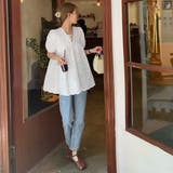 スカラップ刺しゅうレースブラウスVネック | SUNSHINE CLOSET | 詳細画像9