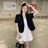 クロップド丈 半袖ジャケット レディース | SUNSHINE CLOSET | 詳細画像3 